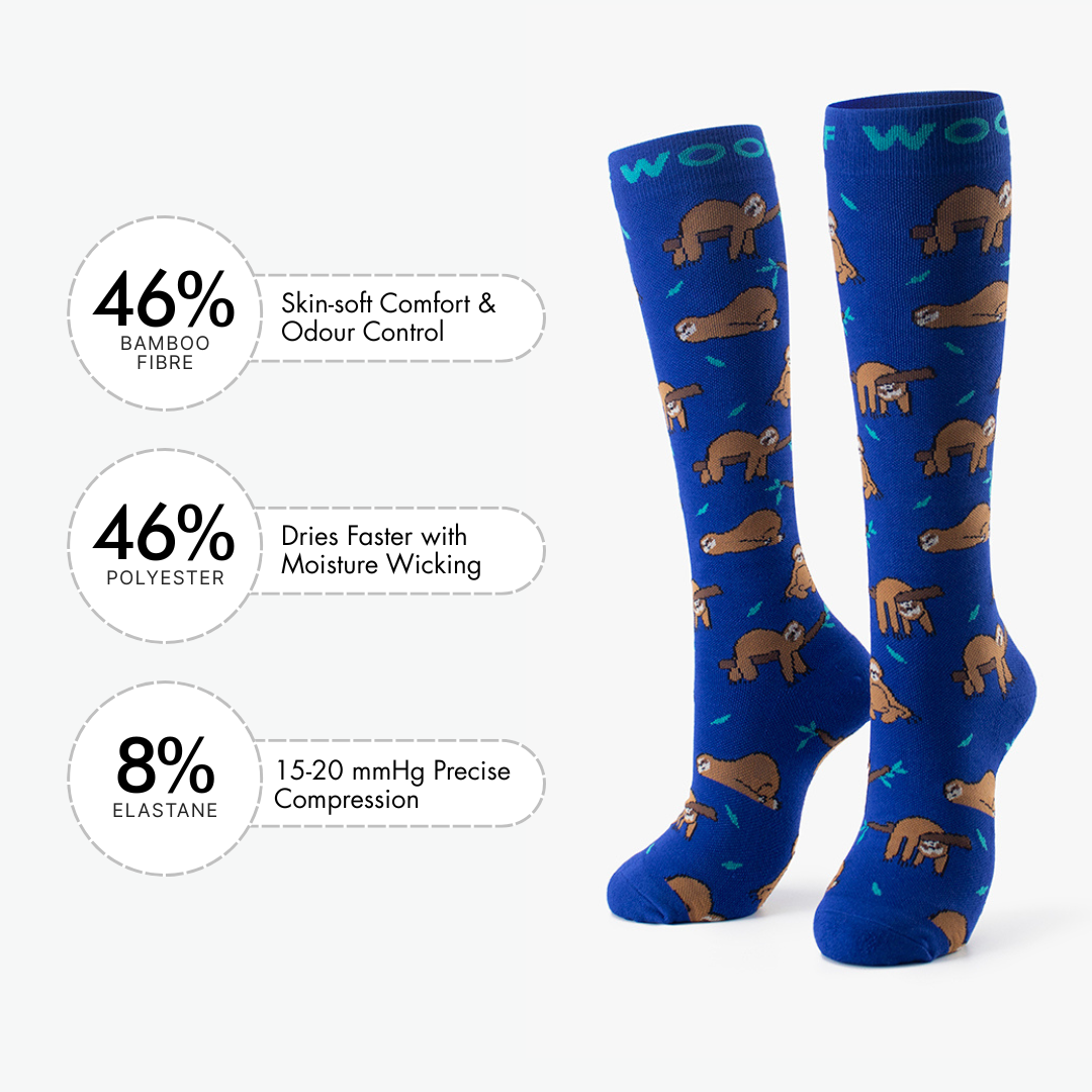 Sloth Bamboo Compression Socks