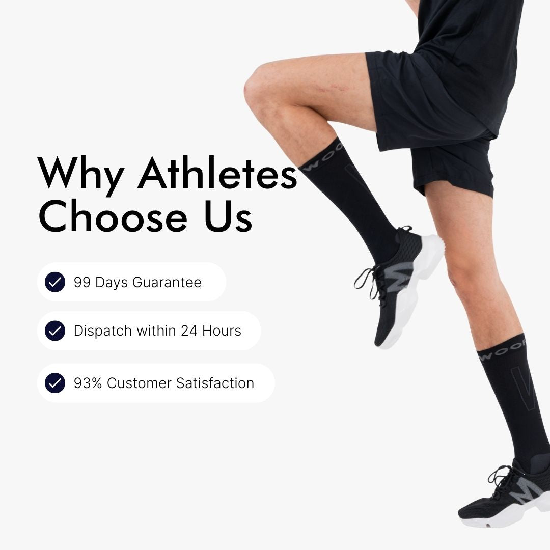 Black  Performance Compression Socks